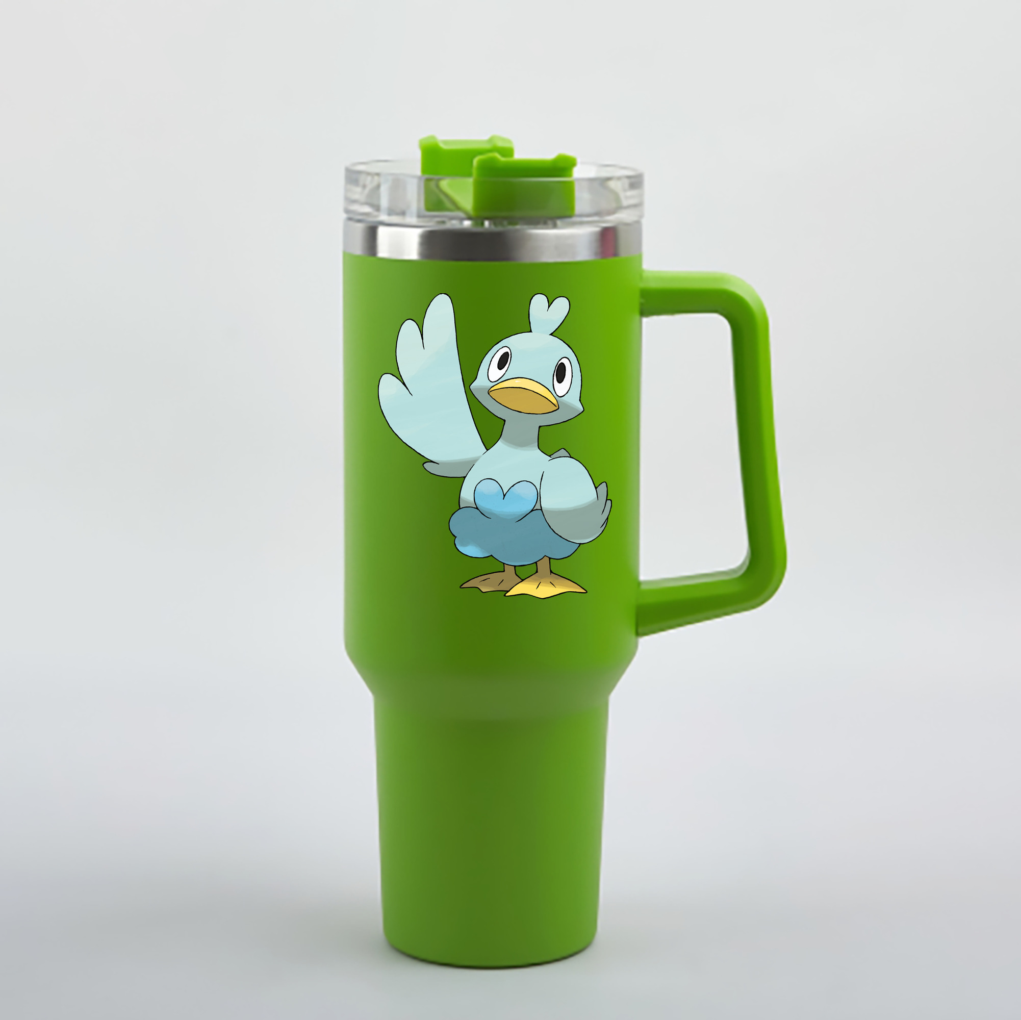 （画像用） ポケットモンスター Pokémon 1200mL車用タンブラー - クリスタルステッカー（プラスチックストロー付き）